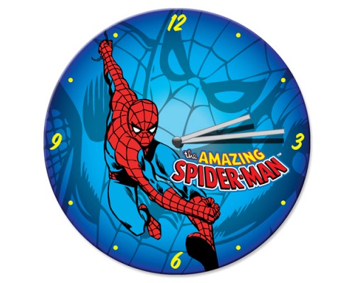 Horloge Spider-man en bois 13.5" (neuf avec imperfection)